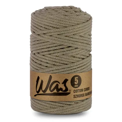 Produktbild von Baumwollkordel Geflochtene Baumwollschnur Polyesterkernschnur Für Makramee Makramee-Seil Bastelkordel 5mm 100m dunkelbeige DIY WAS