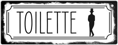 Produktbild von Toilettenschild mit Mann Metallschild in Retrooptik