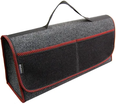 Produktbild von Kofferraum Klett-Tasche Organizer Autotasche Werkzeugtasche Kofferraumtasche Schwarz Rot 50 cm x 16 cm x 21 cm