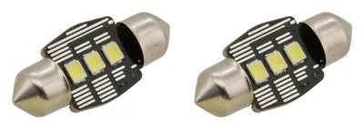 Image de Compass 33826 - Ampoule 3 LED SMD 12V suf.11X32 SV8.5 NEW-CAN-BUS blanc 2pcs