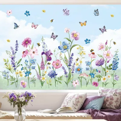 Produktbild von Fensterbilder Blume Iris für den Frühling – Anti-Kollisions Fensteraufkleber
