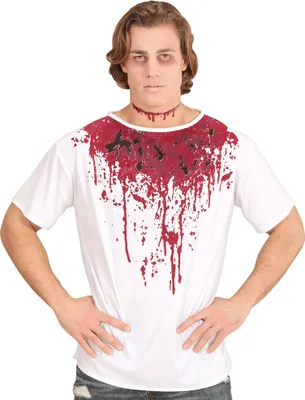 Produktbild von T-Shirt mit Blut Erwachsene Größe: 50-52