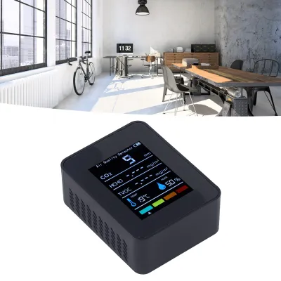Productafbeelding van Luchtkwaliteitsmonitor met CO2-detector en LCD-display