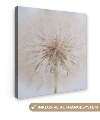 Produktbild von MuchoWow® - Leinwandbilder - Blumen - Löwenzahn - Entwurf, Wandbild, Wanddeko Bilder Wohnzimmer, 20x20 cm