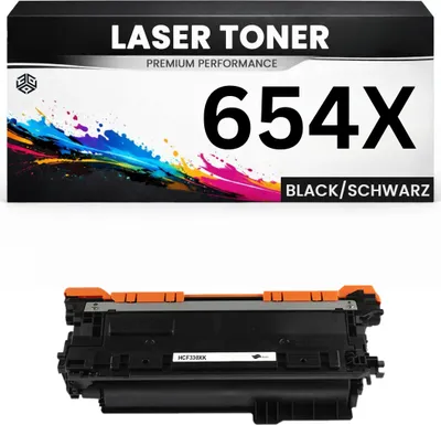 Produktbild von XXL Toner 654X für HP kompatibel Schwarz CF330X Premium Alternative  für HP Color LaserJet Enterprise M651xh, M651n, M651dn