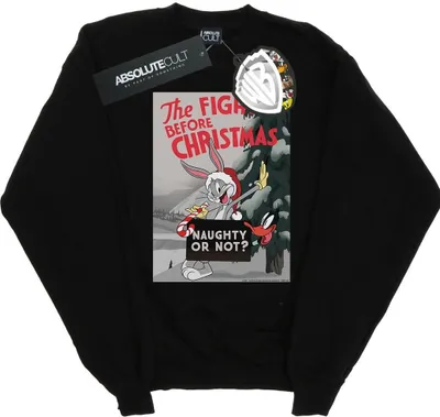 Produktbild von Looney Tunes - "The Fight Before Christmas" Sweatshirt für Herren BI33321 (5XL) (Schwarz)