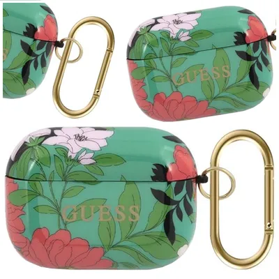 Produktbild von Guess GUACAPTPUBKFL01 AirPods Pro Cover grn/grn N.1 Flower Collection
