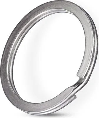 Produktbild von Praknu 100 Stück Schlüsselringe 25mm - Schlüsselring aus Federstahl Flach - Klein - Schlüsselanhänger Ringe - Für Schlüssel, DIY und zum Basteln