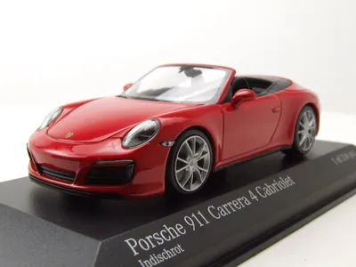 Produktbild von Porsche 911 (991.2) Carrera 4S Cabrio 2016 rot Modellauto 1:43 Minichamps