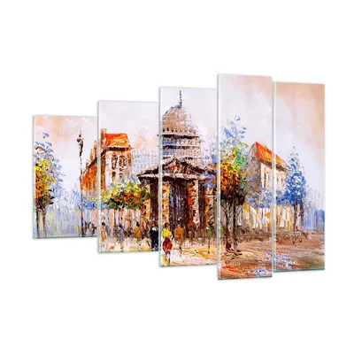 Produktbild von Bilder auf glas - Farbe Architektur Eiffle Turm - 150x100cm - Glasbilder - Wandbilder - Kunstdruck - zum Aufhängen bereit - Wanddekoration aus Glas - Glas Bilder - Wandbild auf Glas - GEG150x100-2881