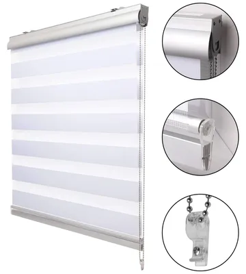 Produktbild von Sol Royal Doppelrollo SolDecor DK9, 120x160cm, Weiß – Klemmfix ohne Bohren