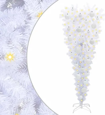 Obrázek produktu pro vidaXL Umělý vánoční stromek bílý 120 cm z PVC a oceli
