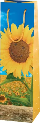 Produktbild von SUSY CARD Flaschentüte "Sunflower Smile" für 1 Flasche