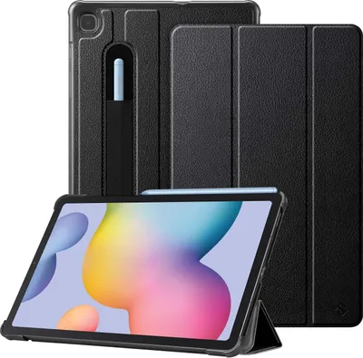 Produktbild von Fintie Hülle für Samsung Galaxy Tab S6 Lite 10.4 2022/2020 SM-P610/P613/P615/P619 - Ultra Schlank Kunstleder Schutzhülle mit Stifthalter, Auto Schlaf/Wach Funktion, Schwarz