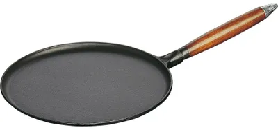 Immagine prodotto di ZWILLING Padella per crêpes in ghisa con manico in legno 28 cm Spatola 40509-525-0 1004084 STAUB