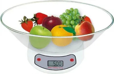 Obrázek produktu pro Kuchyňská váha s miskou Rosberg R51651B, Vážnost do 5 kg, LCD displej, Bílá