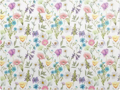 Produktbild von Vintage-Blumenmuster – Bodenschutzmatte – Stuhlunterlage 120x90 cm – Rutschfest – Hartbodenmatte