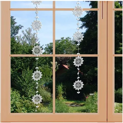 Produktbild von Girlande Blütenstern als Fensterdekoration