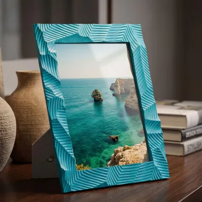 Immagine prodotto di Cornice fotografica Light di Mauro Ferretti, dimensioni 15x20 cm, colore azzurro chiaro