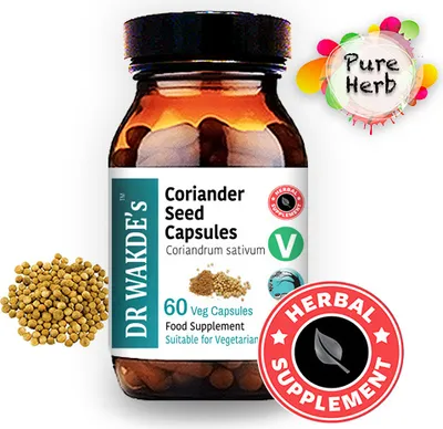 Produktbild von DR WAKDE'S Koriandersamen Kapseln | 60 Vegi Caps | Ayurveda-Supplement | Vegan | 100% Kruter | Mengenrabatte | Am selben Tag Versand