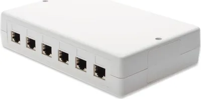 Image de Boîtier en saillie DIGITUS pour points de consolidation 6 ports blanc