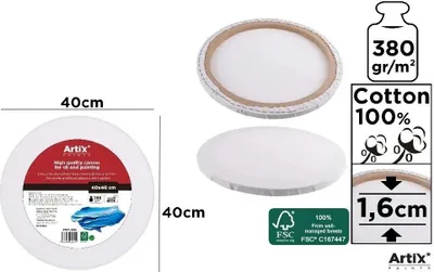 Obrázek produktu pro Kruhový podklad 40 x 40 x 1,6 cm, 380 g/m² – Artix