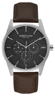 Produktbild von Kenneth Cole New York Herren-Armbanduhr Analog Quarz Leder KC15205001