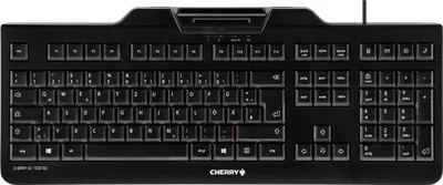 Produktbild von Contour Design KC 1000 SC Kabelgebundene Chipkarten Tastatur, Schwarz, USB (QWERTZ - DE), Volle Größe (100%), Kabelgebunden, USB, Membran Key Switch, QWERTZ, Schwarz