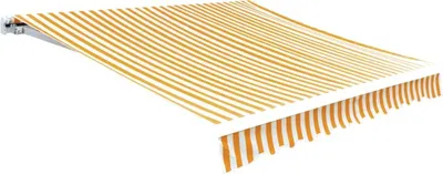 Produktbild von Markisenbespannung Canvas Gelb & Weiß 4x3 m (ohne Rahmen)