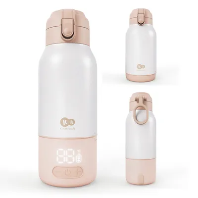 Immagine prodotto di Kinderkraft GAJA – Scaldabiberon portatile e thermos 2 in 1, 500 ml, riscaldamento in 120 secondi, 5 livelli di temperatura, mantenimento del calore fino a 20 ore, beige