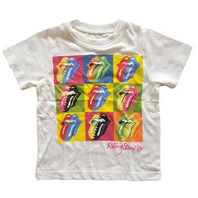 Produktbild von Die Rolling Stones - Zweitonzungen Kinder 4 Jahre T-Shirt - weiß