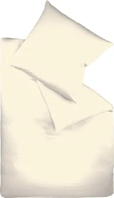 Produktbild von Fleuresse Mako-Satin-Bettwäsche Colours, creme