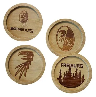 Produktbild von SC Freiburg Holzuntersetzer 4er Set