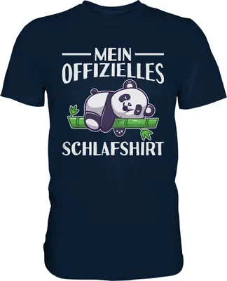Produktbild von Offizielles Schlafshirt Nachthemd Schlafanzug Pyjama Panda T-Shirt – Navy / XL