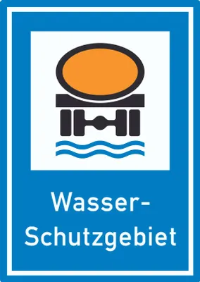 Produktbild von Wasserschutzgebiet Aufkleber A7 (74x105mm)