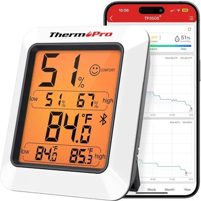 Produktbild von ThermoPro TP-350 Bluetooth 5.0 Wetterstation für Temperatur und Luftfeuchtigkeit