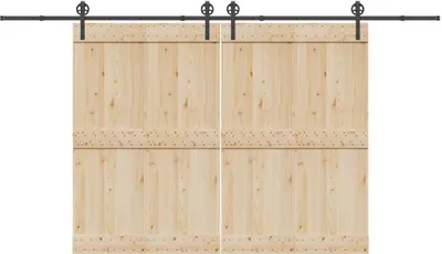 Produktbild von Schiebetürbeschlag-Set 400 cm Stahl Schwarz