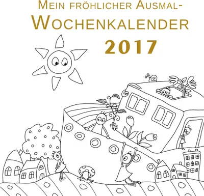 Produktbild von Mein fröhlicher Ausmal-Wochenkalender 2017