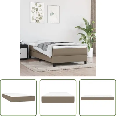 Image de The Living Store Matelas à ressorts ensachés Taupe 80x200x20 cm Tissu