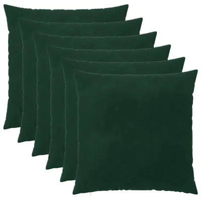 Immagine prodotto di vidaXL, copridivano 6 pezzi, HEERLEN, verde scuro, 60 x 60 cm, in velluto