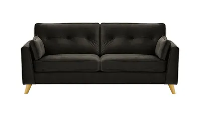 Produktbild von SLF24 - Dreisitzer-Sofa Magnus - schwarz - Velluto 20