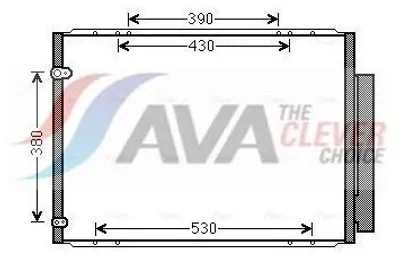 Obrázok produktu pre AVA COOLING SYSTEMS TO5573D Kondenzátor klimatizácie pre LEXUS RX (MHU3, GSU3, MCU3) + sušič