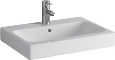 Produktbild von Geberit Aufsatzwaschtisch iCon mit Hahnloch, mit Überlauf 750 x 485 mm weiß