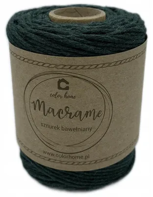 Produktbild von Colorhome Baumwollschnur Makramee 2mm 100m Flaschengrün