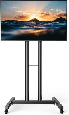 Obrázek produktu pro Nastavitelný stojan na televizi pro úhlopříčky 23–60 palců, nosnost až 35 kg, VESA 400 × 400 mm, s kolečky