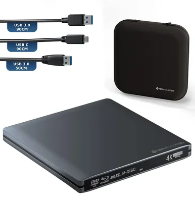 Productafbeelding van Externe UltraHD UHD 4k 3D M-DISC BDXL HDR10 100GB USB 3.0 & USB-C drive