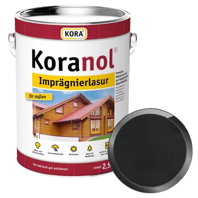 Produktbild von KORA Koranol Imprägnierlasur 2.5 Liter Anthrazit