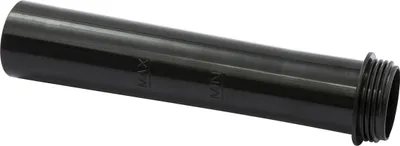 A black plastic tube with threaded end and markings for 'MAX' and 'MIN'.