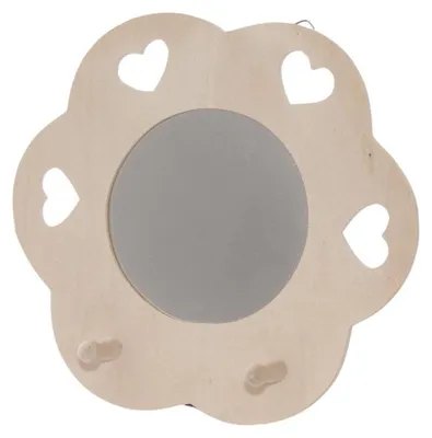 Image de Miroir avec patère, diamètre 27 cm (lot de 5)