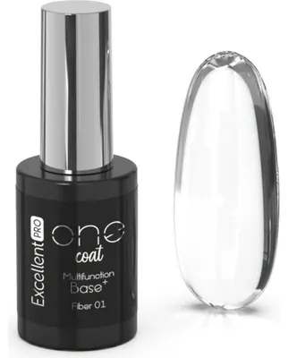 Obrázek produktu pro Excellent Pro | One Coat Base+ Fiber 01 – čirý – multifunkční podkladový lak na nehty – posiluje a chrání